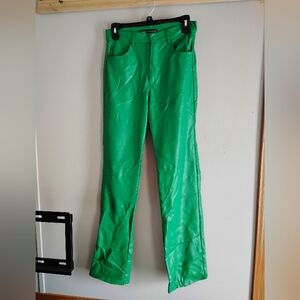 Zara Emerald Green Pleather Pants